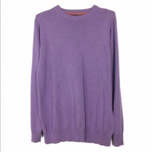 Oscar De La Renta Purple Knit Sweater